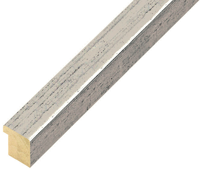 Asta in ayous piatta - Larghezza 15mm Altezza 14 - Argento vecchio - 15ARGVEC