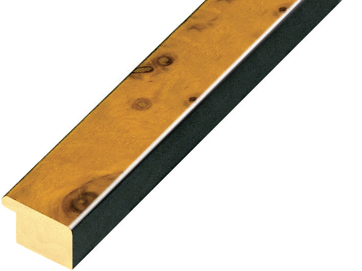 Asta in radica - Larghezza 20mm Altezza 14 - Lucida colore miele - 20RML
