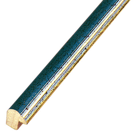Asta pino giuntato - Larghezza 13mm Altezza 15 - Blu con filo argento - 232BLU
