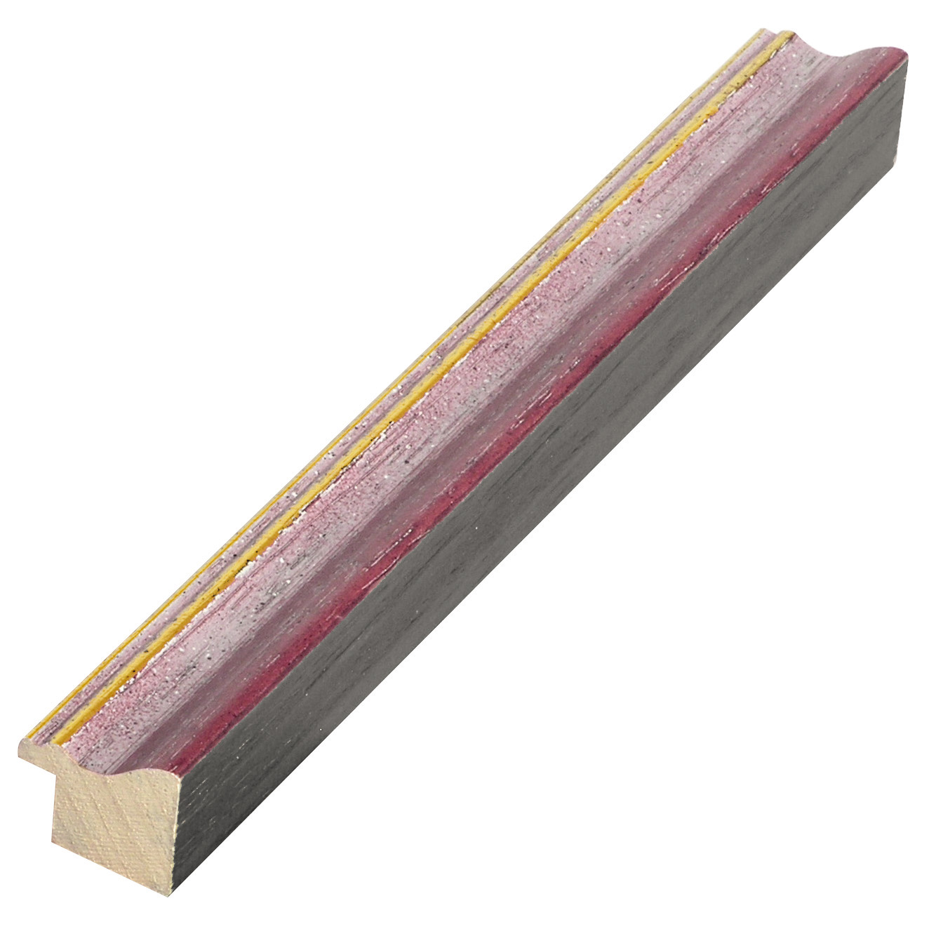 Asta pino giuntato - Larghezza 25mm Altezza 21 - Viola con filo oro - 246VIOLA
