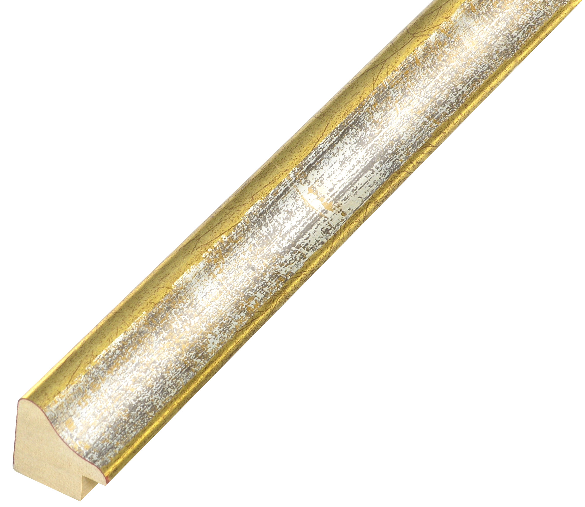 Asta pino giuntato - Larghezza 23mm Altezza 22 - Oro con gola grigia - 254GRIGIO