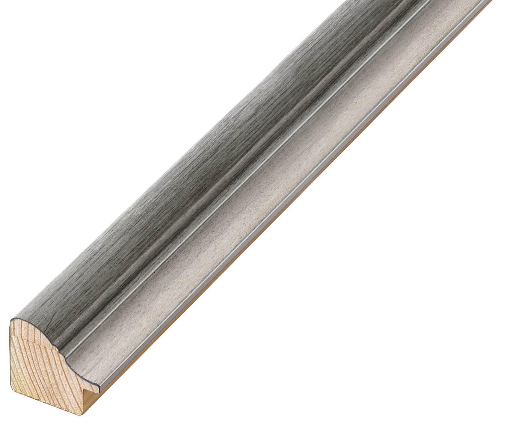 Asta abete giuntato - Larghezza 30mm Altezza 27 - Perla, fascia argento - 352GRIGIO