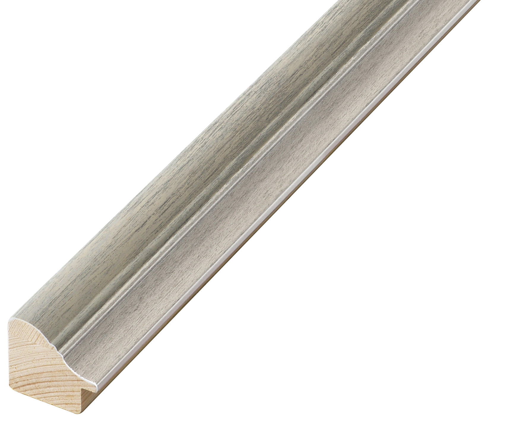 Asta abete giuntato - Larghezza 30mm Altezza 27 - Nero, fascia argento - 352PERLA