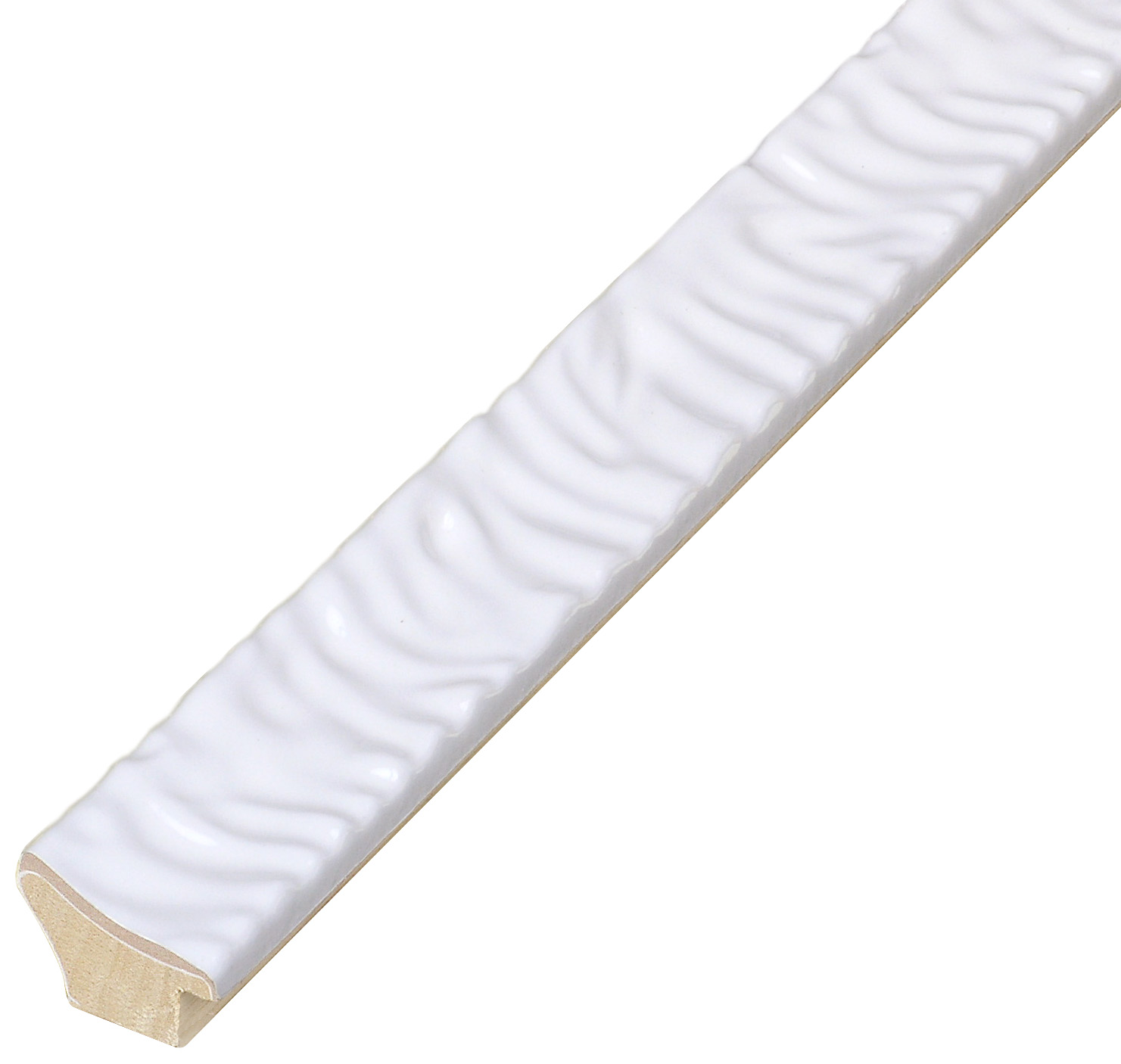 Asta in pino - Larghezza 30mm Altezza 23 - Laccato bianco - 433BIANCO