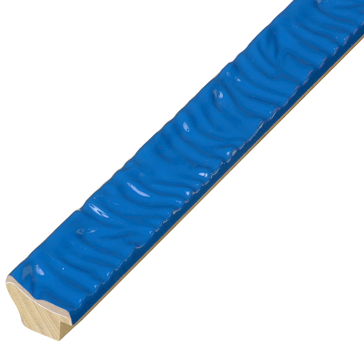 Asta in pino - Larghezza 30mm Altezza 23 - Laccato blu - 433BLU