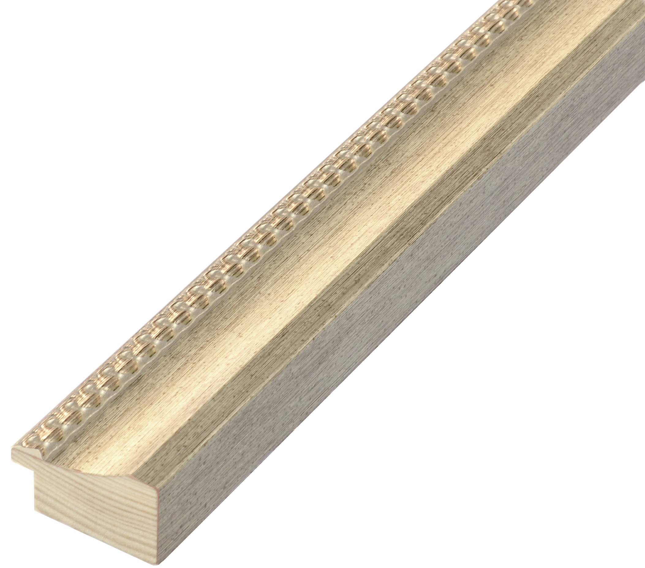 Asta pino giuntato - Larghezza 36mm Altezza 21 - Argento, filo decorato - 451ARG