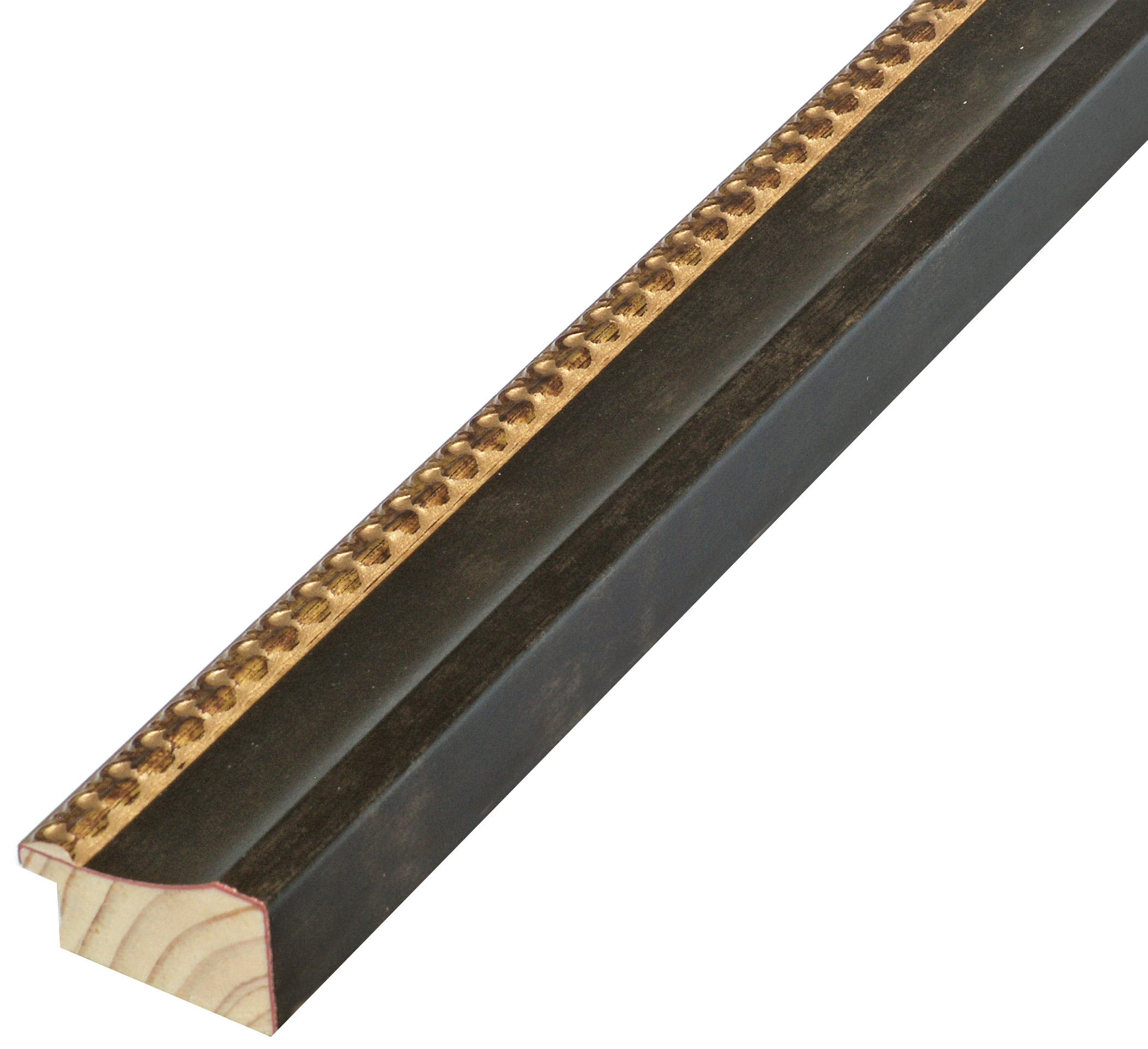 Asta pino giuntato - Larghezza 36mm Altezza 21 - Bruno, filo decorato - 451BRUNO