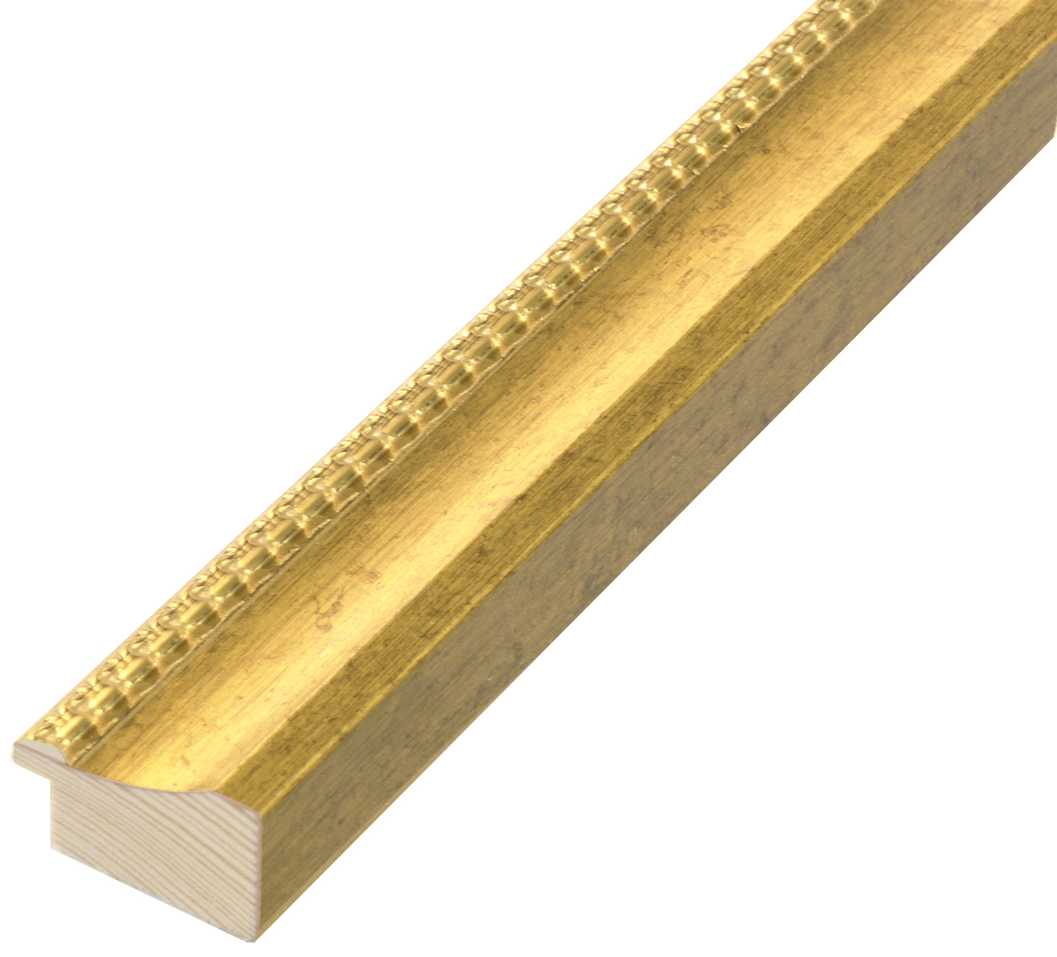 Asta pino giuntato - Larghezza 36mm Altezza 21 - Oro, filo decorato - 451ORO