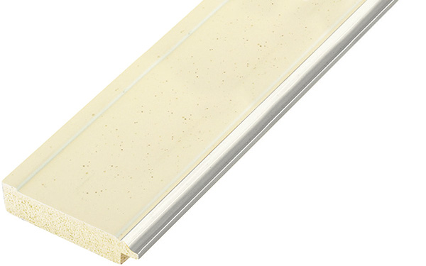 Asta pino giuntato - Larghezza 45mm Altezza 11 - Beige, filo argento - 45BEIGEARG
