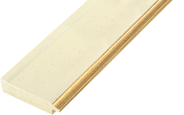 Asta pino giuntato - Larghezza 45mm Altezza 11 - Beige, filo oro - 45BEIGEORO