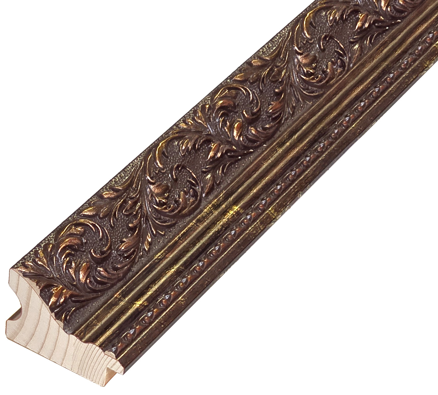 Asta pino giuntato - Largh. 57mm Alt. 38 - Noce con decorazioni - 464NOCE