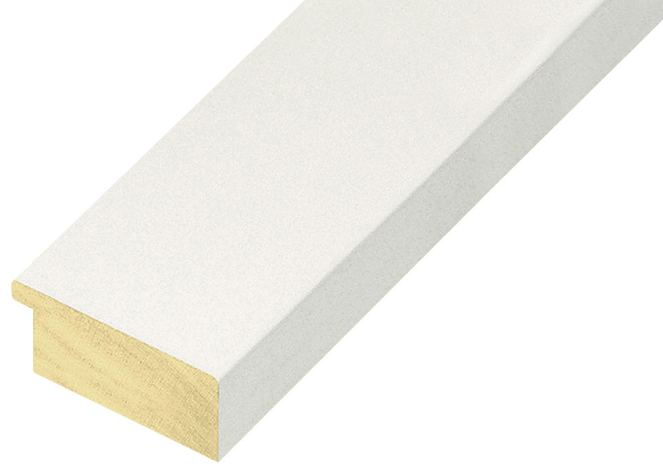 Asta in ayous piatta - Larghezza 48mm Altezza 20 - Bianco opaco - 50BIANCO