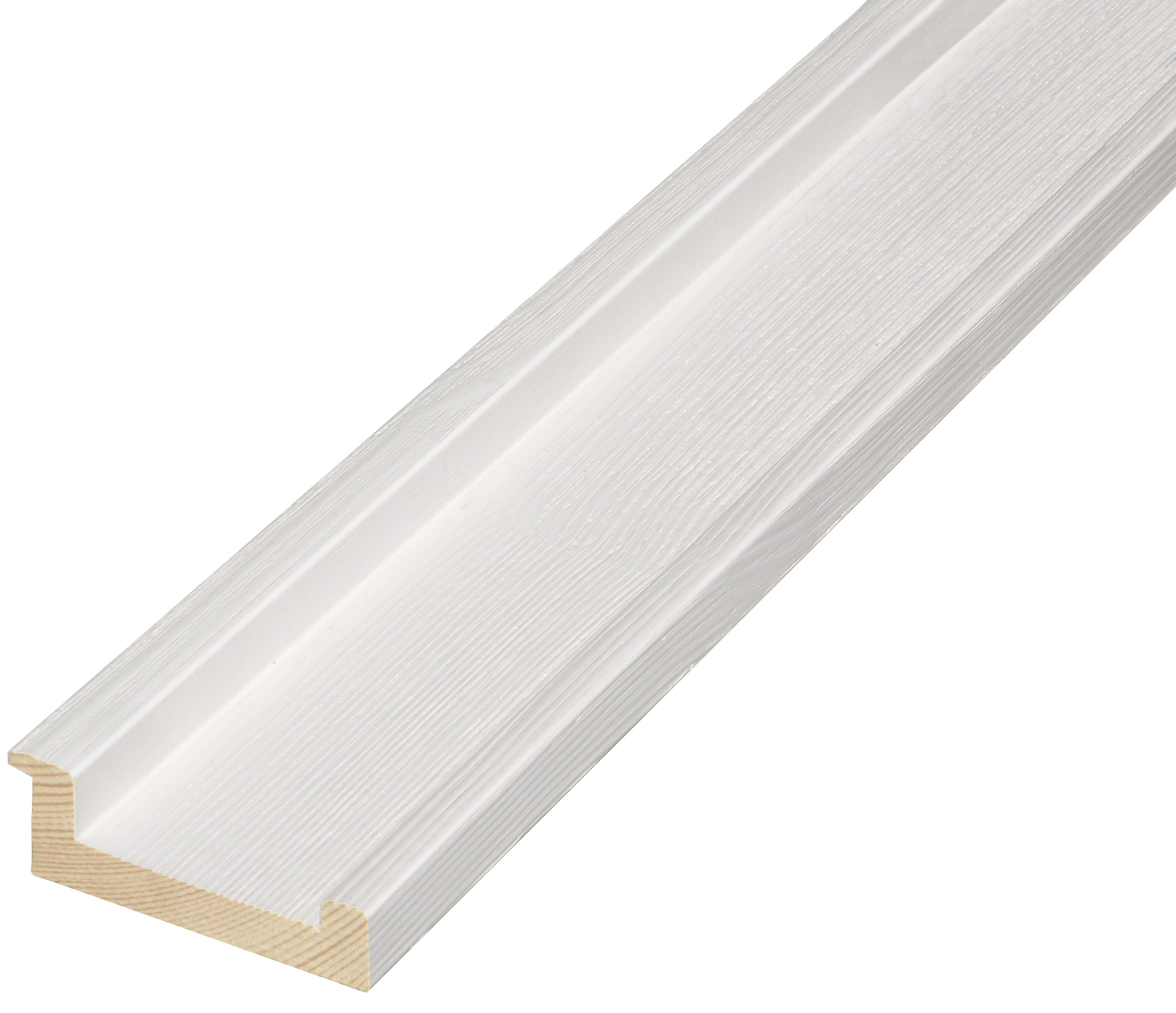 Asta in pino - Larghezza 68mm Altezza 20 - Bianco - 571BIANCO