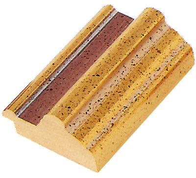 Asta in ayous - Larghezza 50mm Altezza 27 - Oro con gola viola - 575VIOLA