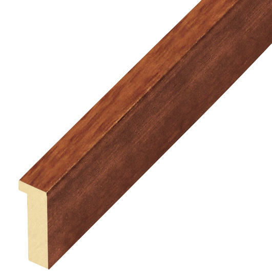 Asta in ayous piatta - Larghezza 10mm Altezza 25 - Mogano - 601MOGANO