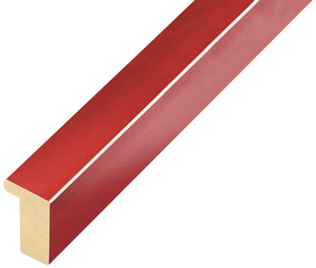 Asta in ayous - Larghezza 15mm Altezza 25 - Rosso lucido - 607ROSSO