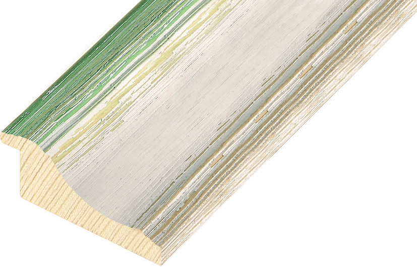Asta pino giuntato - Larghezza 67mm Altezza 32 - Decapata verde - 869VERDE