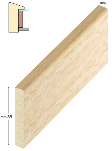 Distanziatore grezzo in ayous mm 5x35 - D35G