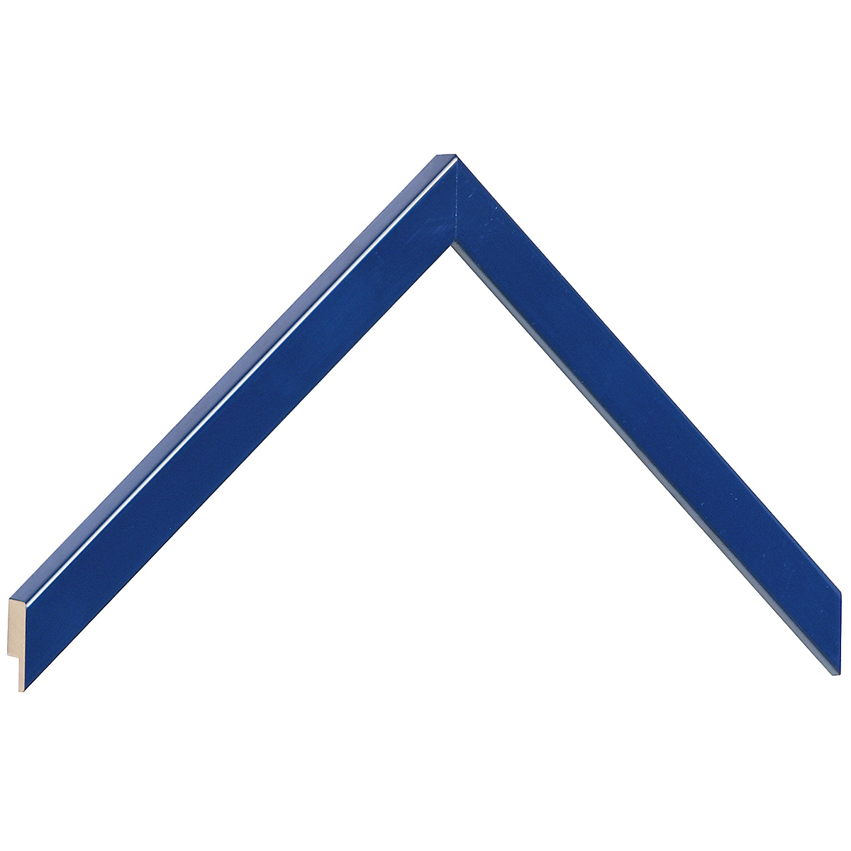 Asta in ayous piatta - Larghezza 15mm Altezza 14 - Blu lucido - Campione