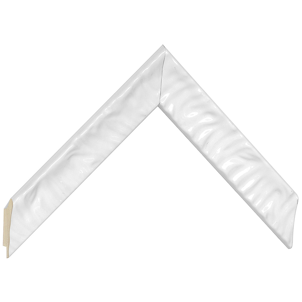 Asta in pino - Larghezza 30mm Altezza 23 - Laccato bianco - Campione