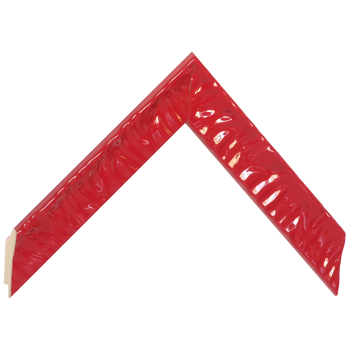 Asta in pino - Larghezza 30mm Altezza 23 - Laccato rosso - Campione