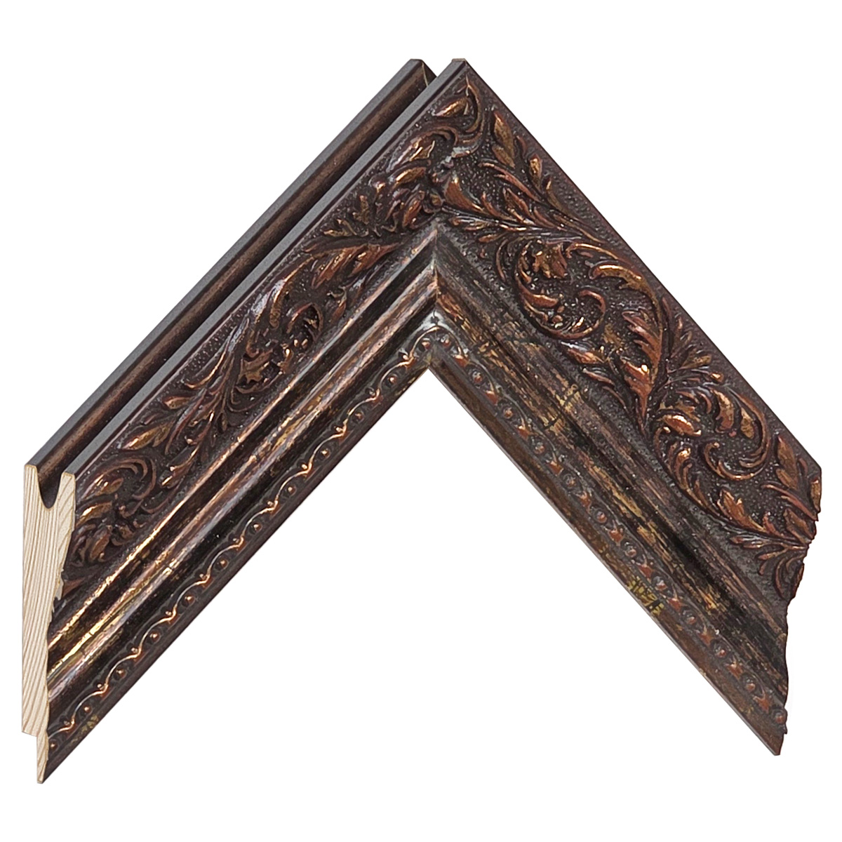 Asta pino giuntato - Largh. 57mm Alt. 38 - Noce con decorazioni - Campione