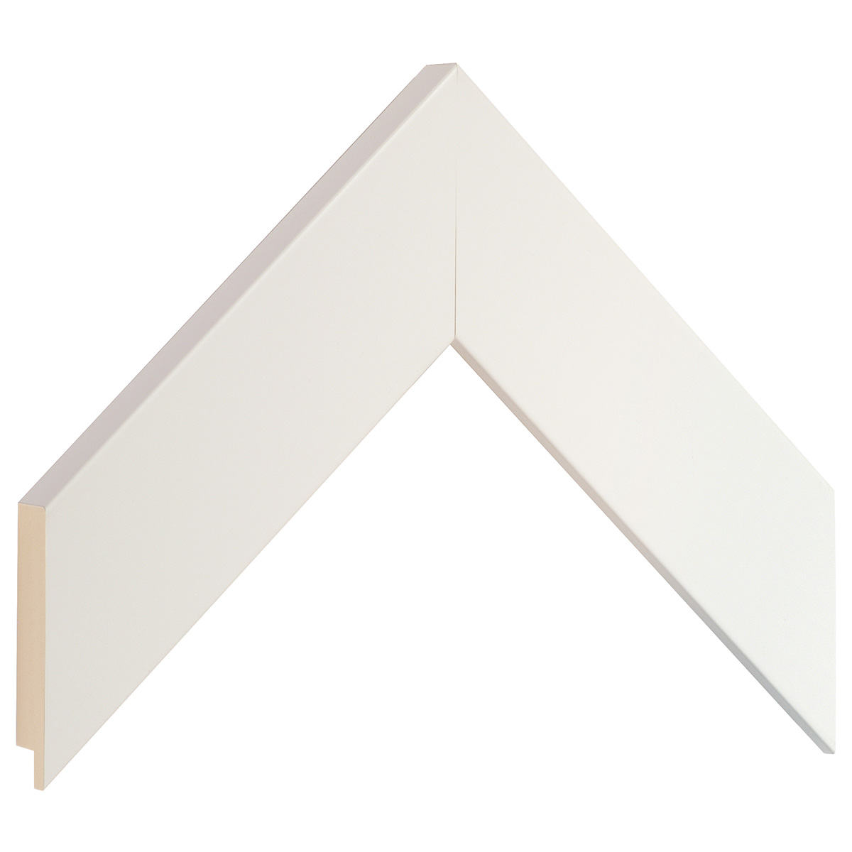 Asta in ayous piatta - Larghezza 48mm Altezza 20 - Bianco opaco - Campione