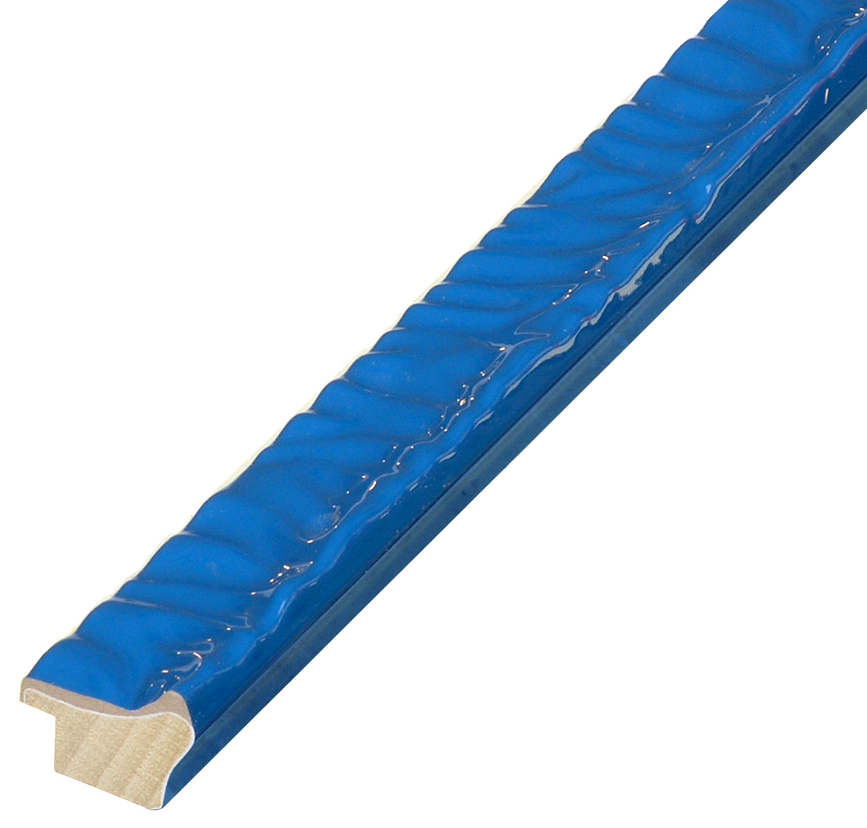 Asta in pino - Larghezza 30mm Altezza 23 - Laccato blu