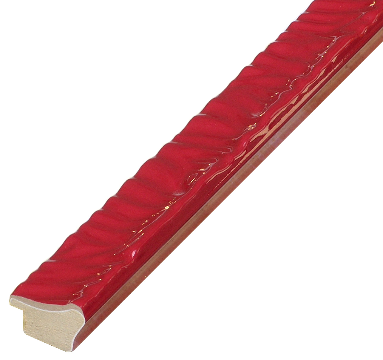 Asta in pino - Larghezza 30mm Altezza 23 - Laccato rosso
