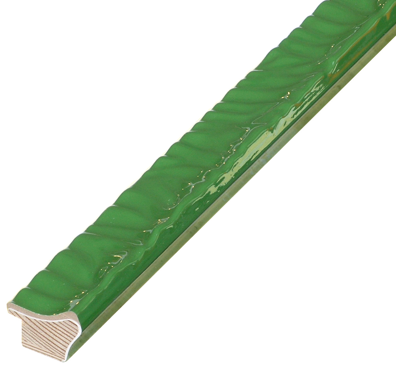 Asta in pino - Larghezza 30mm Altezza 23 - Laccato verde